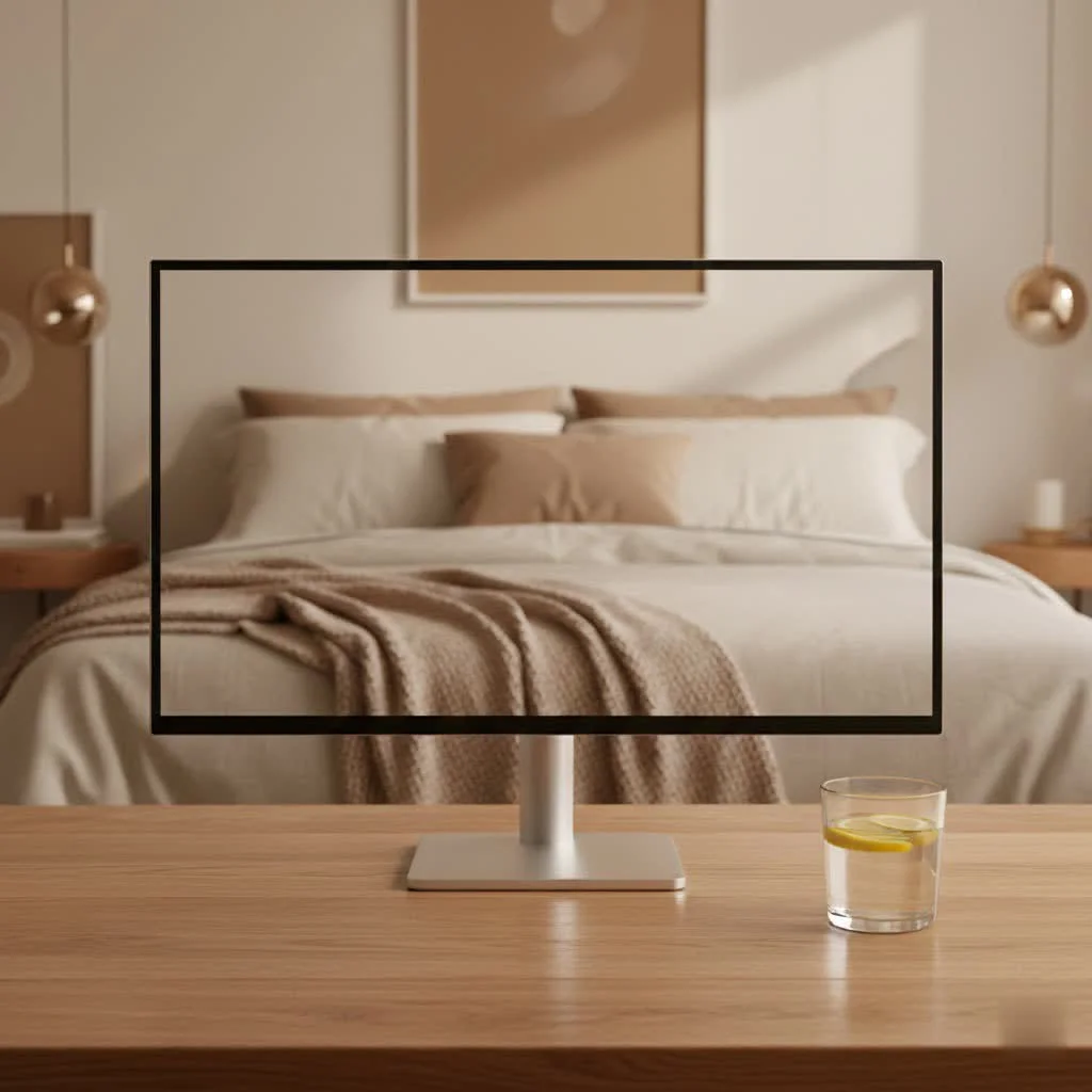 Portable computer monitor displaying a vibrant image