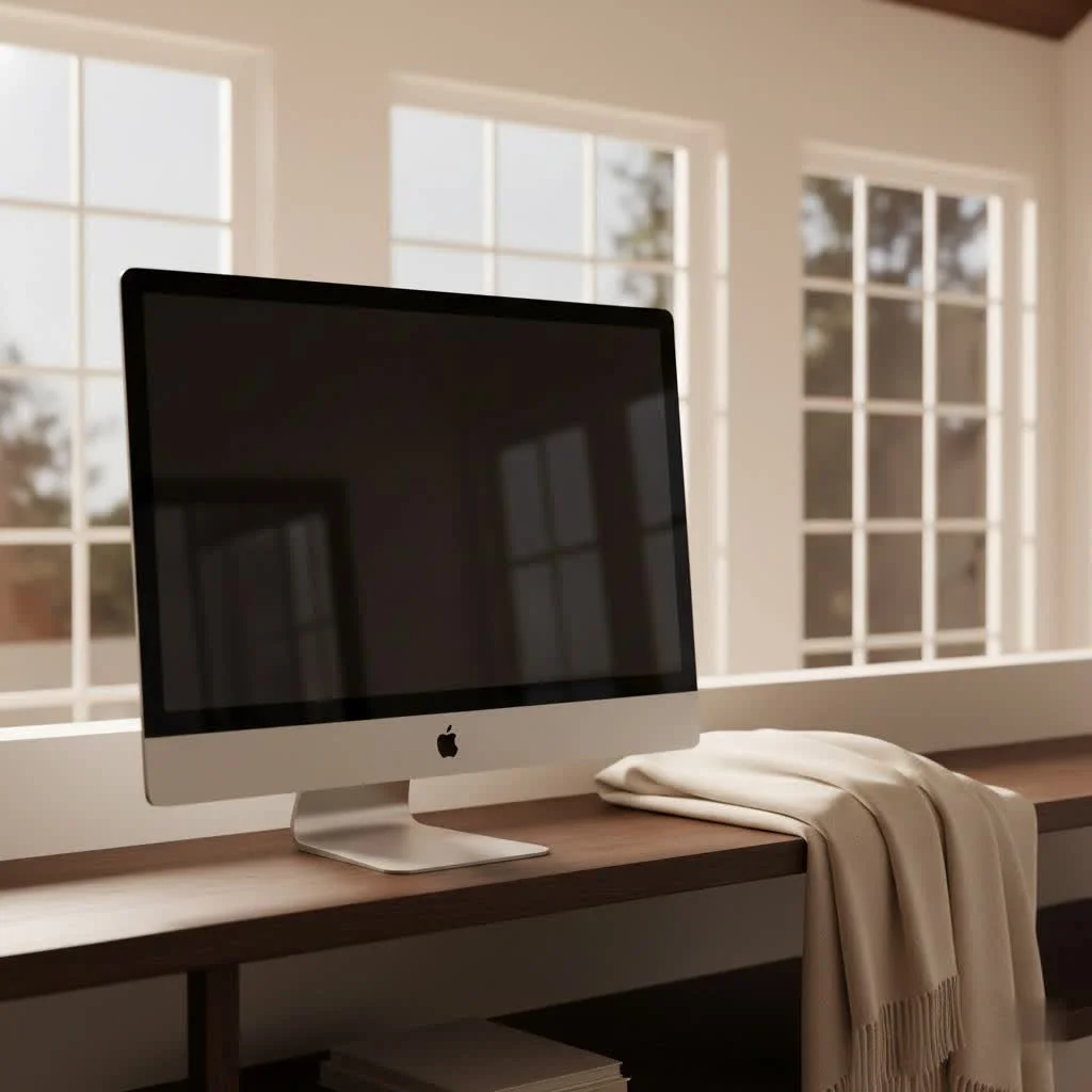 LED computer monitor displaying vibrant colors