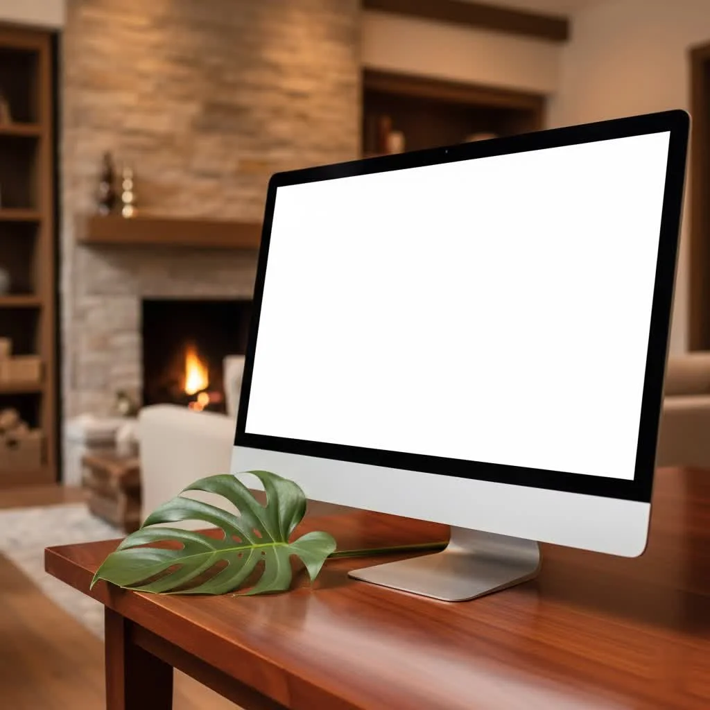 Computer monitor shelf organizing a desk