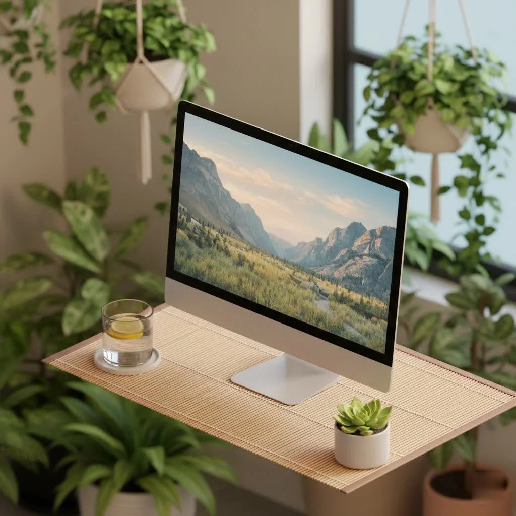 AOC computer monitor displaying vibrant graphics