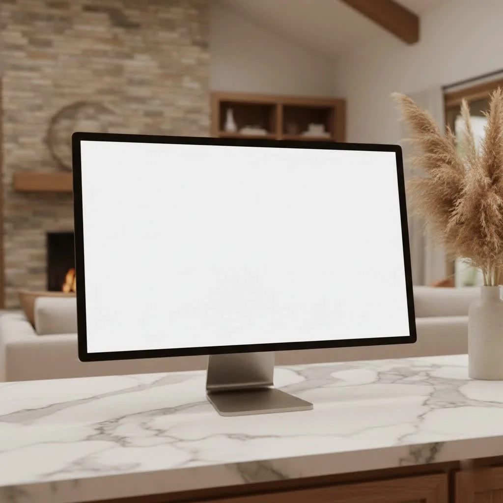 Person working on a computer monitor